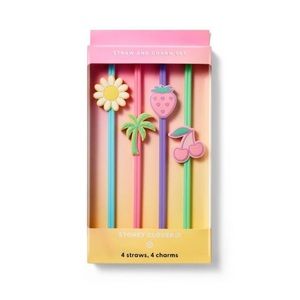Stoney Clover Lane Straw & Charm Set 🍉🍊